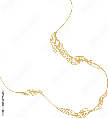 Gold Line Wave Border