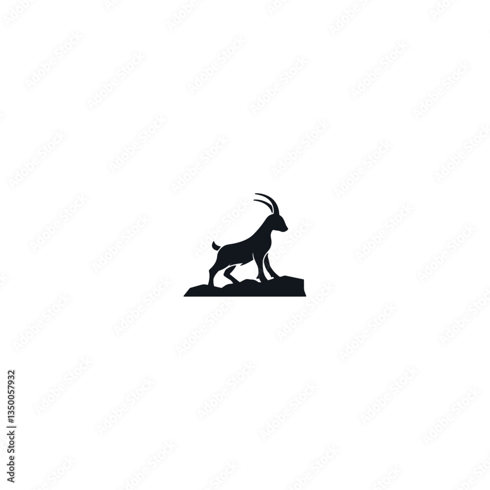 Goat icon logo flat vector design