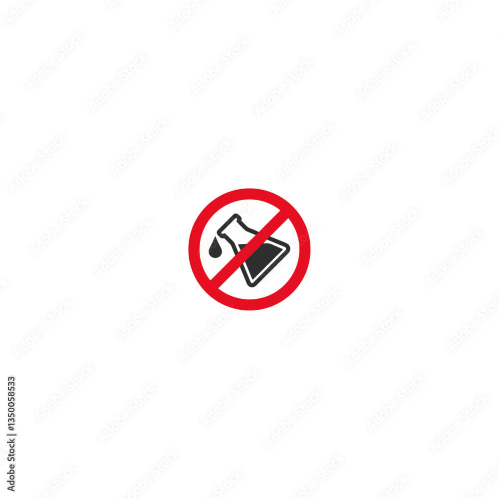 No chemical icon logo flat vector design No chemical icon logo flat vector design