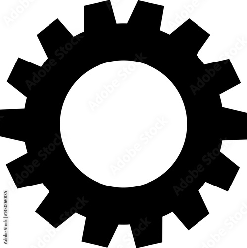 Gear icons. Parameter or setting symbol. Isolated on transparent background