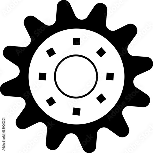 Gear icons. Parameter or setting symbol. Isolated on transparent background