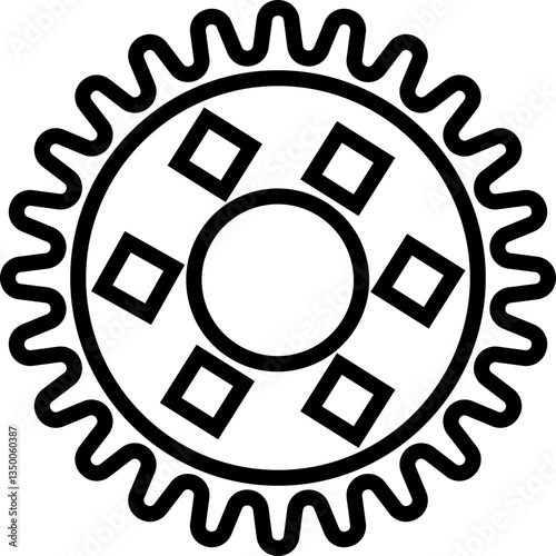 Gear icons. Parameter or setting symbol. Isolated on transparent background