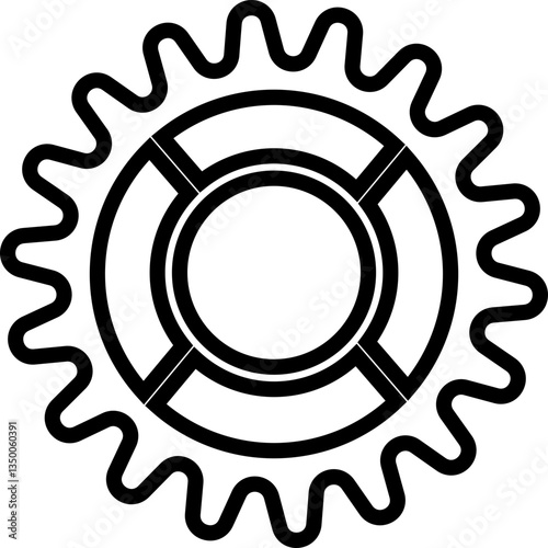 Gear icons. Parameter or setting symbol. Isolated on transparent background