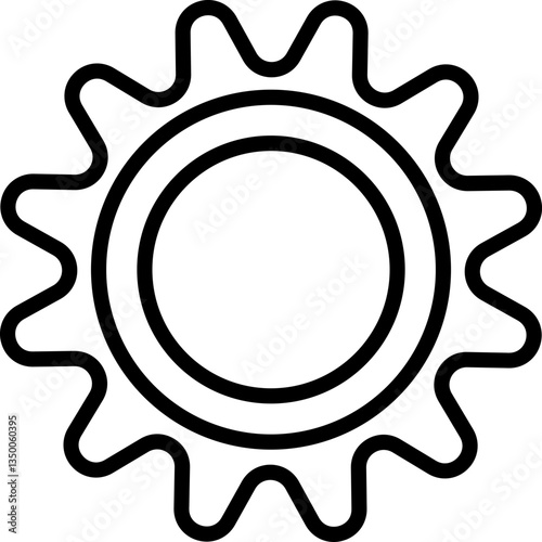 Gear icons. Parameter or setting symbol. Isolated on transparent background