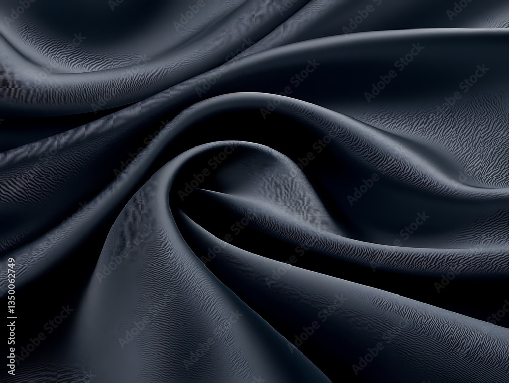 Fototapeta premium Dark Silk Drape for Elegant Fabric Texture.