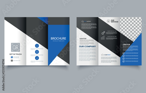 Corporate Trifold Brochure Template Business. Marketing Design