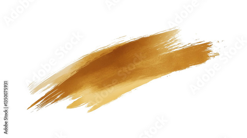 Brush Stroke PNG file transparent background – Flat brush stroke in warm mustard yellow with a matte texture
