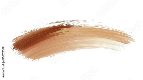 Brush Stroke PNG file transparent background – Flat brush stroke in warm taupe with a subtle matte texture