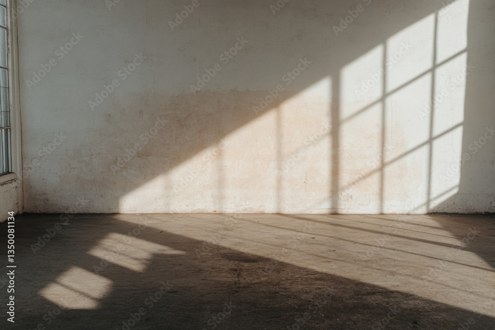 A room with a white wall and a window A room with a white wall and a window