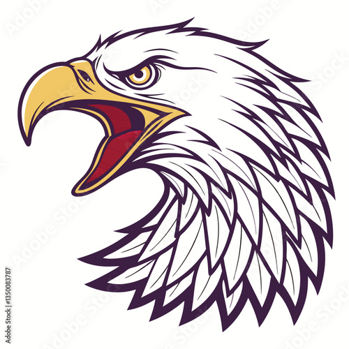 head eagle angry mascot for sports and esports logo vector illustration