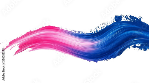 Brush Stroke PNG file transparent background – Flat brush stroke with a gradient blend from blue to purple