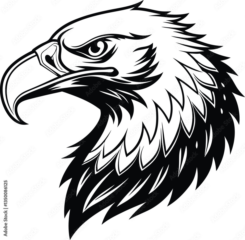 Obraz premium eagle head vector illustration
