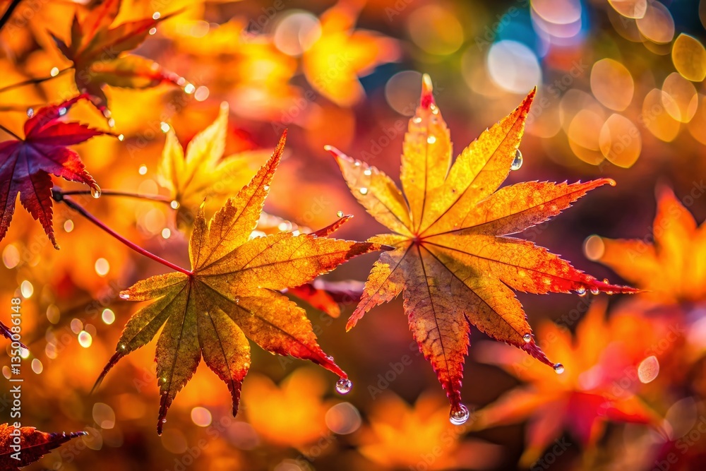 Vibrant Autumn Leaves Macro, Minoh Park, Osaka, Japan - Nature Photography Vibrant Autumn Leaves Macro, Minoh Park, Osaka, Japan - Nature Photography