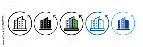 Business Resumption  Icon Set Multiple Style Collection