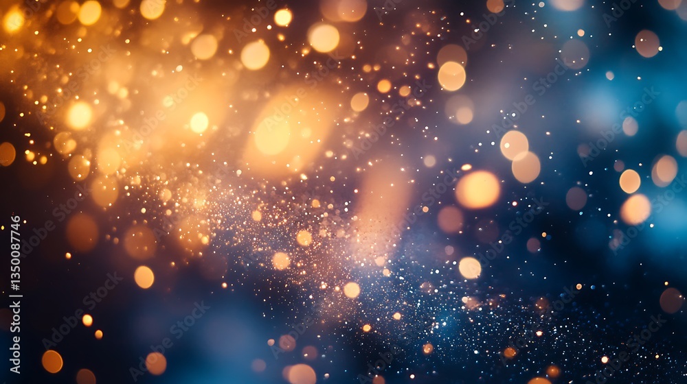 Fototapeta premium A vibrant abstract background featuring bokeh lights in warm and cool tones.