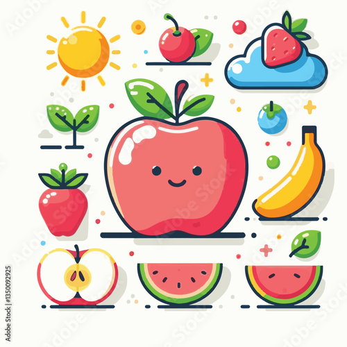 apple, fruit, fresh, juicy, food, ripe, sweet, isolated, healthy, red, diet, background, delicious, vegetarian, vitamin, organic, natural, nature, leaf, white, bright, object, nutrition, agriculture, 