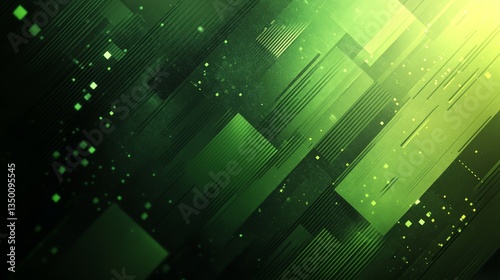 Abstract Geometric Green Technology Design photo