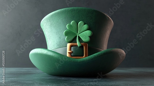 Green top hat with a shamrock
