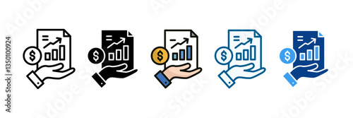 Financial Preparedness  Icon Set Multiple Style Collection