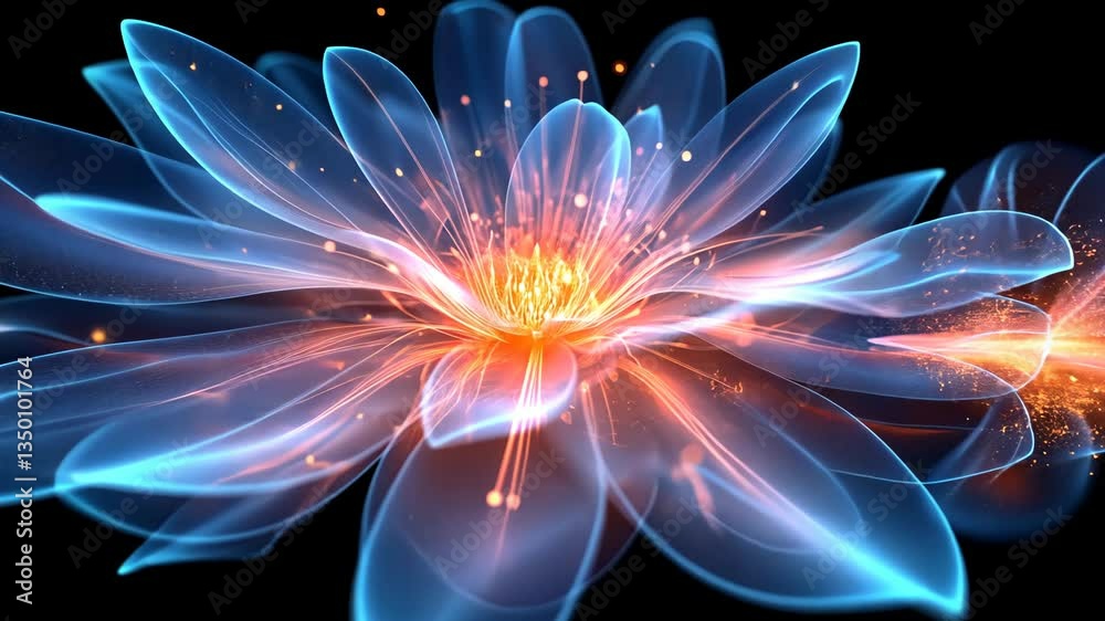 An ethereal and glowing lotus flower, surrounded by cosmic elements and infused with vibrant colors, beautifully represented in a stunning digital artwork that captivates the viewers imagination An ethereal and glowing lotus flower, surrounded by cosmic elements and infused with vibrant colors, beautifully represented in a stunning digital artwork that captivates the viewers imagination