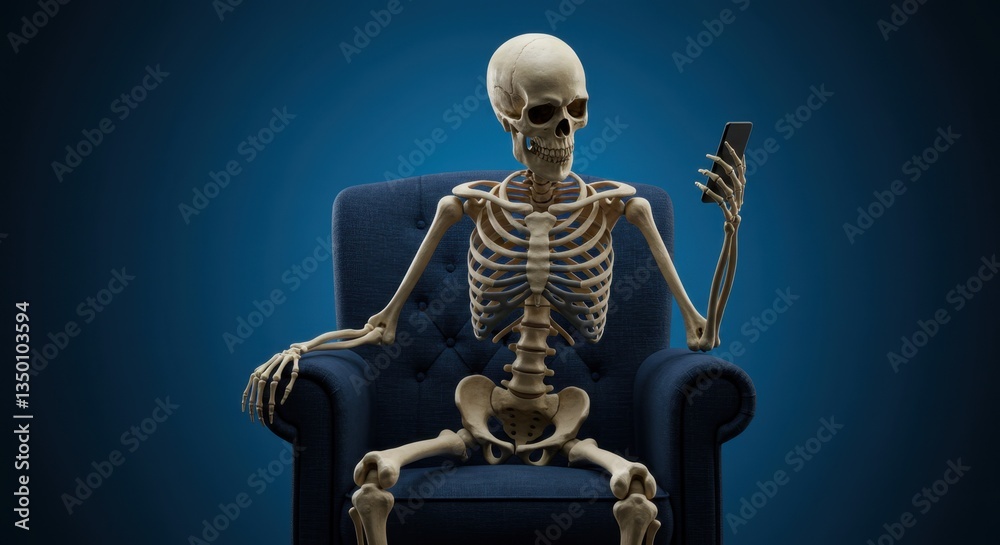 Weary Skeleton Waiting for a Call Weary Skeleton Waiting for a Call
