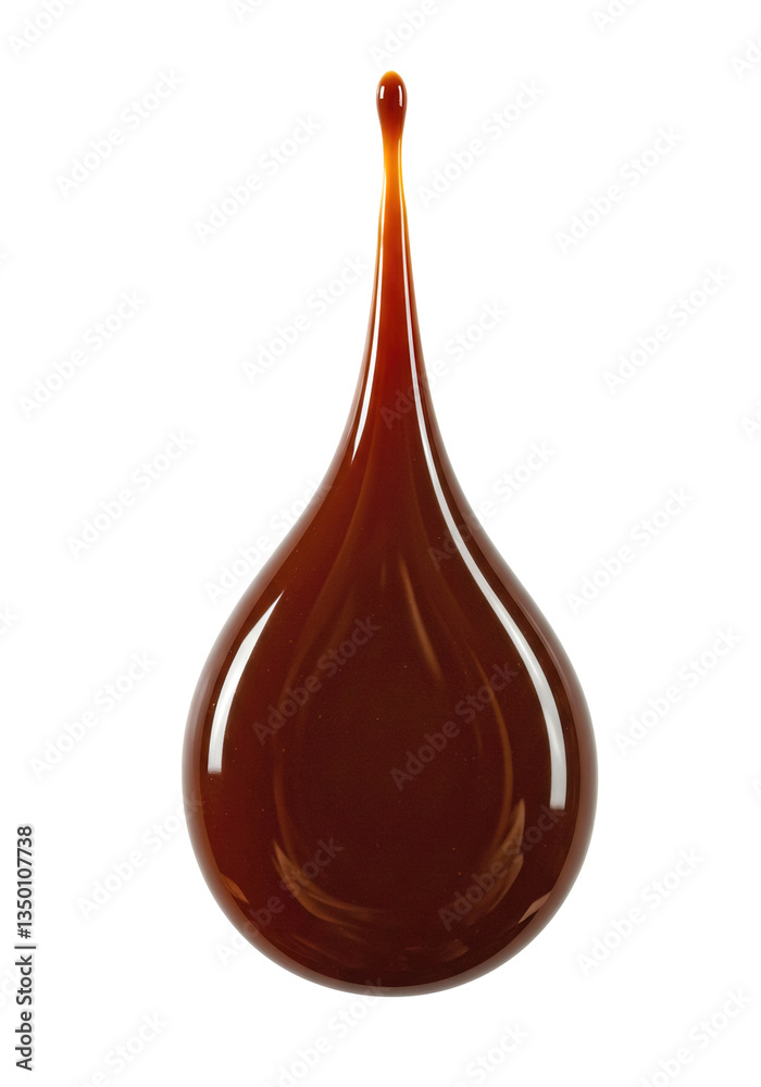 drop of melted chocolate isolated on white background. drop of melted chocolate isolated on white background.
