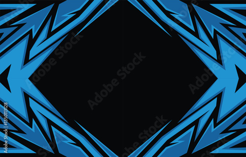 Abstract background with various sharp, zigzag and lightning pattern with copy space area.