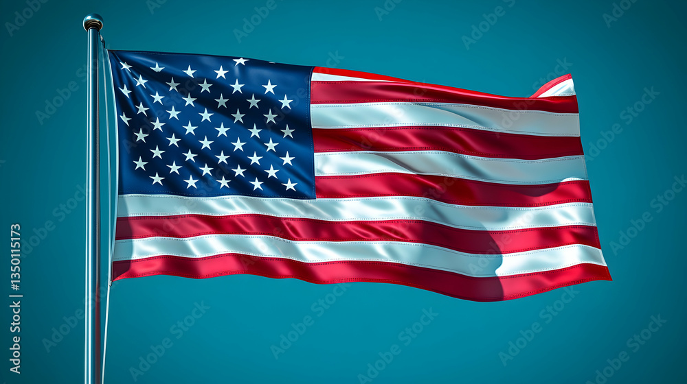 Obraz premium High-Resolution Image of the United States Flag