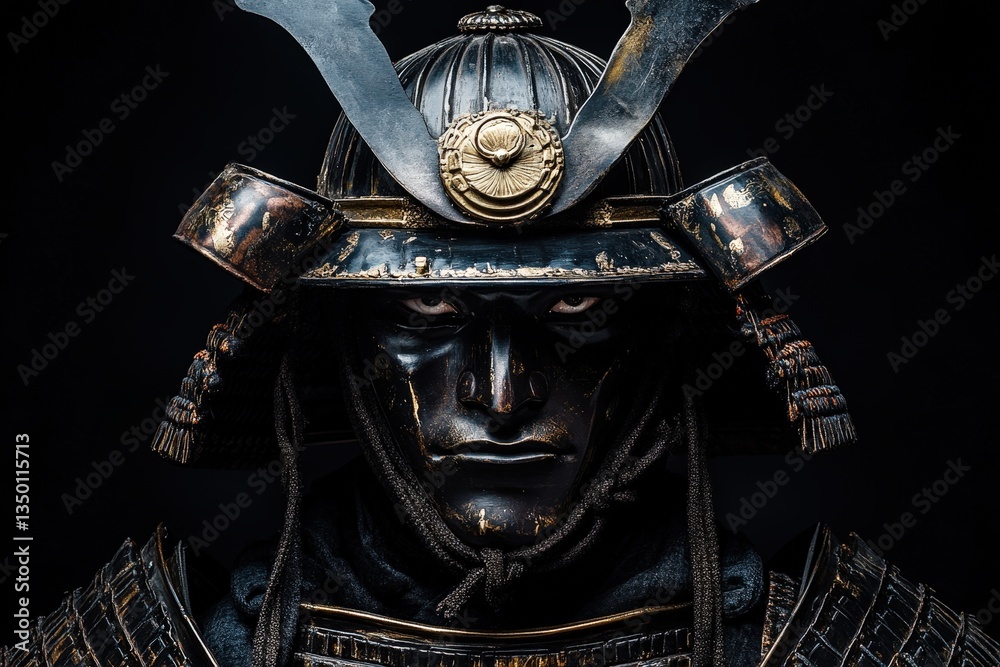 Obraz premium A Close Up View Of A Japanese Samurai Armor