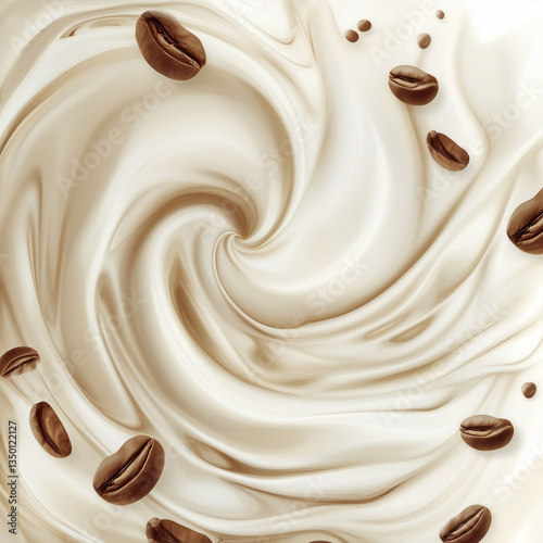 Milk & Coffee swirls background