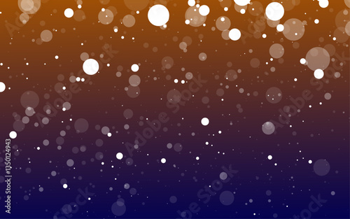 Abstract white defocused particle light at gradient blue and black background. bokeh On a blue background Presented in vector