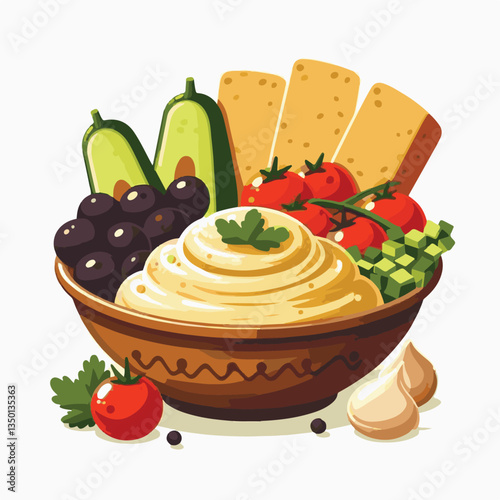 food, eggplant, cuisine, arabic, traditional, appetizer, vegetarian, dip, hummus, babaganoush, turkish, lebanese, vegetable, mediterranean, ganoush, parsley, healthy, snack, arabian, greek, baba, back