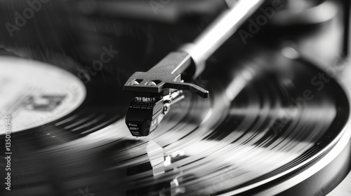 Vinyl Record Player Close Up