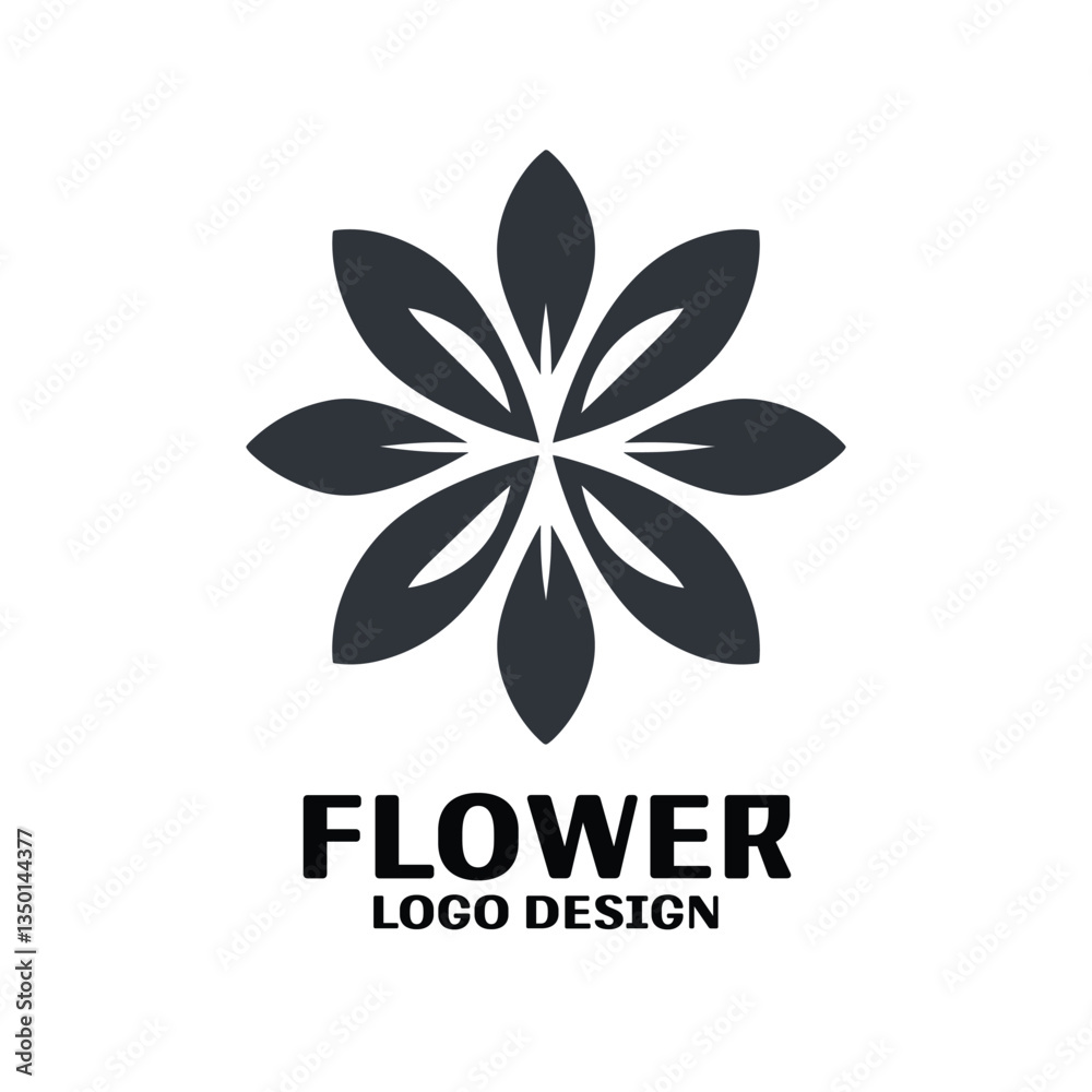 Flower Vector Logo Design Flower Vector Logo Design