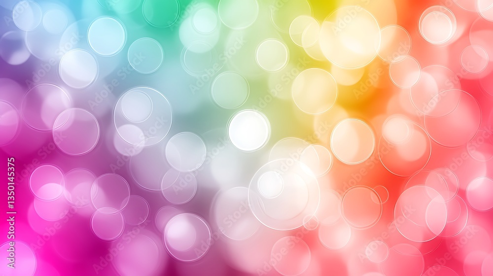 Obraz premium Rainbow bokeh lights background. (1)