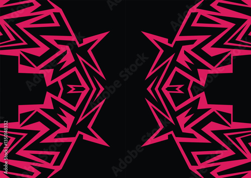 Abstract sharp seamless pattern with chaotic zigzags, arrows, and triangles. Bold wavy geometric lightning design for modern covers, textiles, or edgy futuristic background