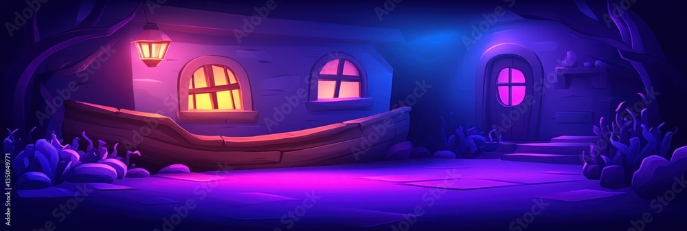 Enchanting Nighttime Abode