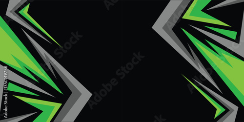Abstract background with geometric spike line pattern and with some copy space area