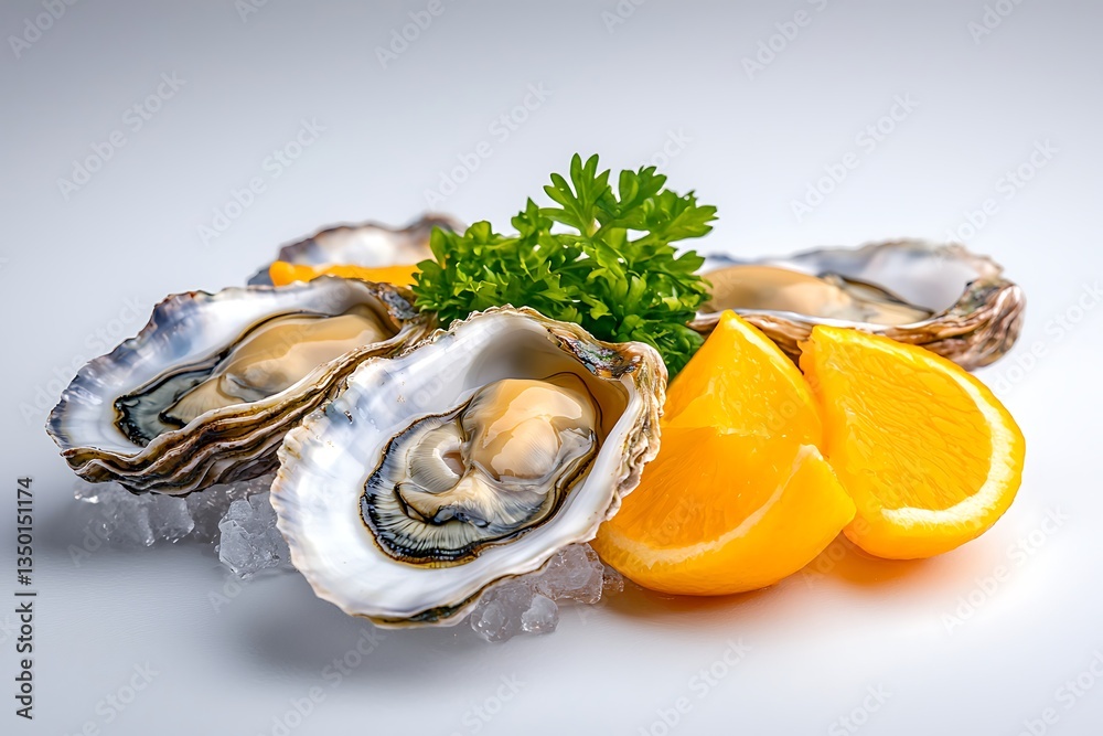 Fresh Oysters with Orange Ice. Fresh Oysters with Orange Ice.