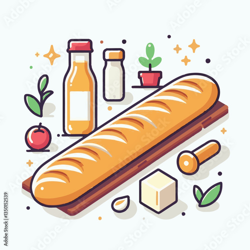 baguette, food, bread, bakery, breakfast, french, bun, meal, fresh, pastry, loaf, wheat, healthy, crust, tasty, nutrition, brown, isolated, flour, bake, organic, background, traditional, delicious, ce