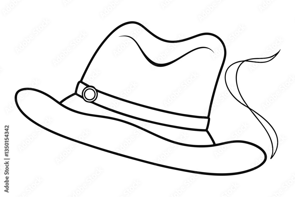 Oktoberfest Bavarian Hat Line Drawing Design Oktoberfest Bavarian Hat Line Drawing Design