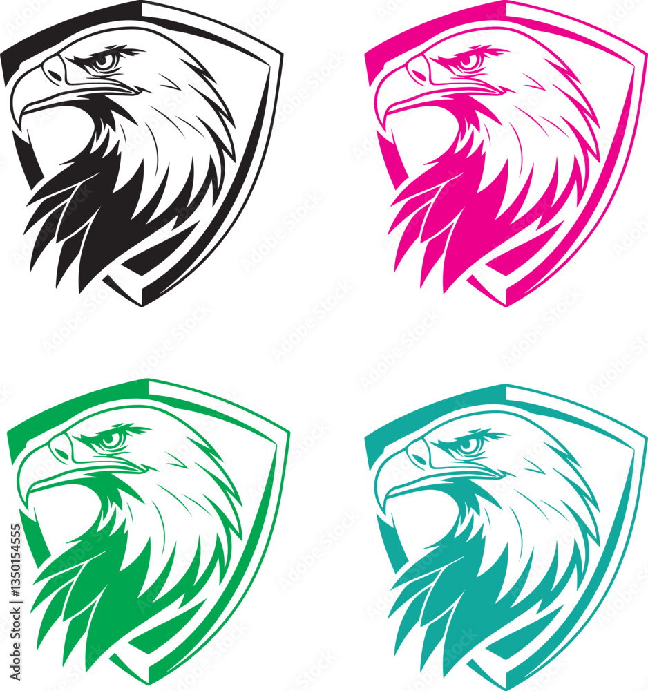 Obraz premium Eagle Head Tribal Vector Tattoo Design