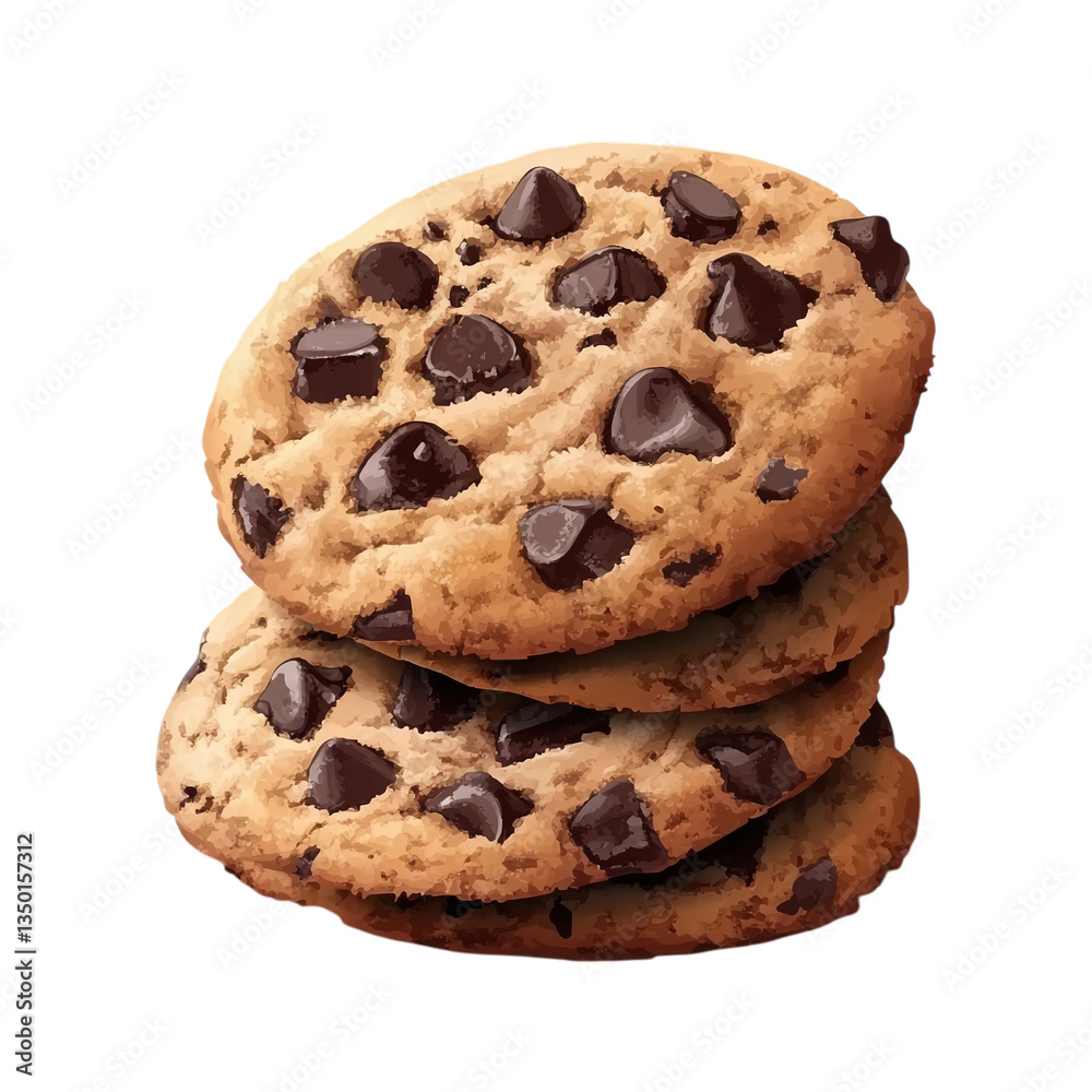 Cookies isolated on a transparent background Cookies isolated on a transparent background
