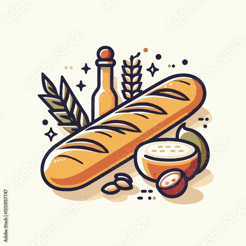 baguette, food, bread, bakery, breakfast, french, bun, meal, fresh, pastry, loaf, wheat, healthy, crust, tasty, nutrition, brown, isolated, flour, bake, organic, background, traditional, delicious, ce