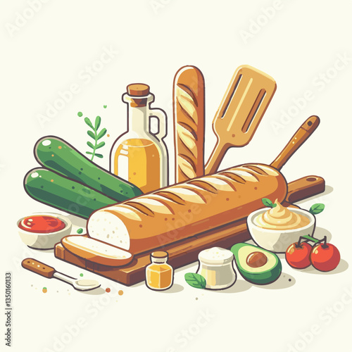 baguette, food, bread, bakery, breakfast, french, bun, meal, fresh, pastry, loaf, wheat, healthy, crust, tasty, nutrition, brown, isolated, flour, bake, organic, background, traditional, delicious, ce