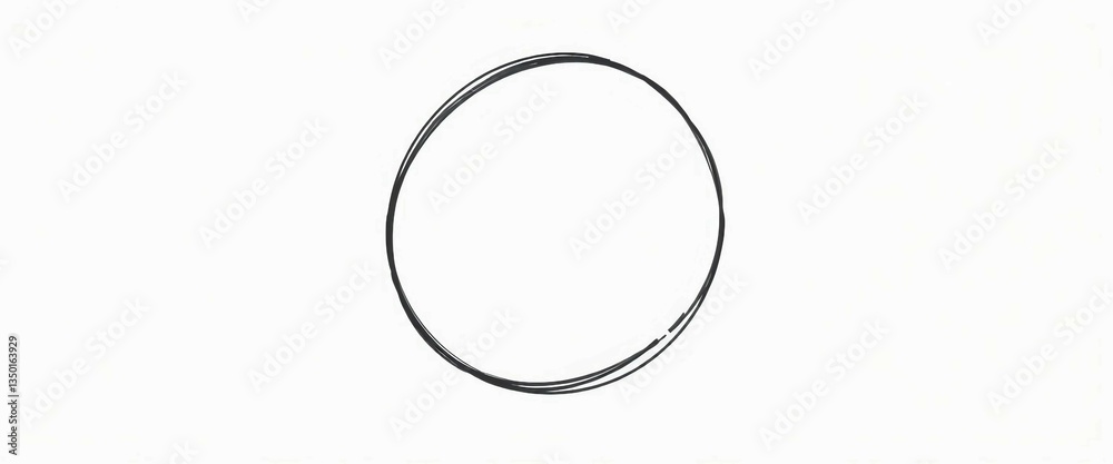 Circle line one frame art hand single shape vector zen drawn abstract round Continuous one line circ