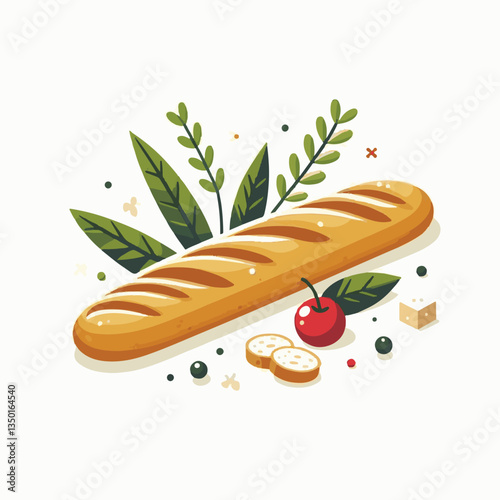 baguette, food, bread, bakery, breakfast, french, bun, meal, fresh, pastry, loaf, wheat, healthy, crust, tasty, nutrition, brown, isolated, flour, bake, organic, background, traditional, delicious, ce