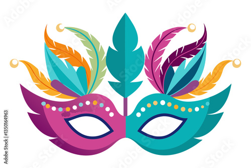 Decorative Masks with Feathers and Gemstones for Special Occasions