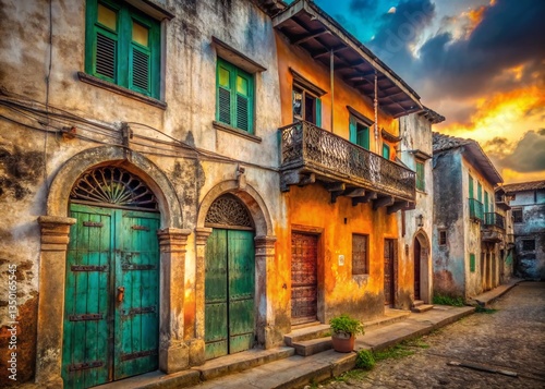 Zanzibar Stone Town Colonial Building Exterior - Historic Architecture, Tanzania