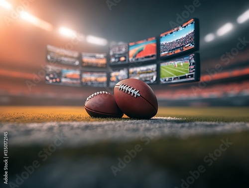 Football Game Broadcast for Stadium View.